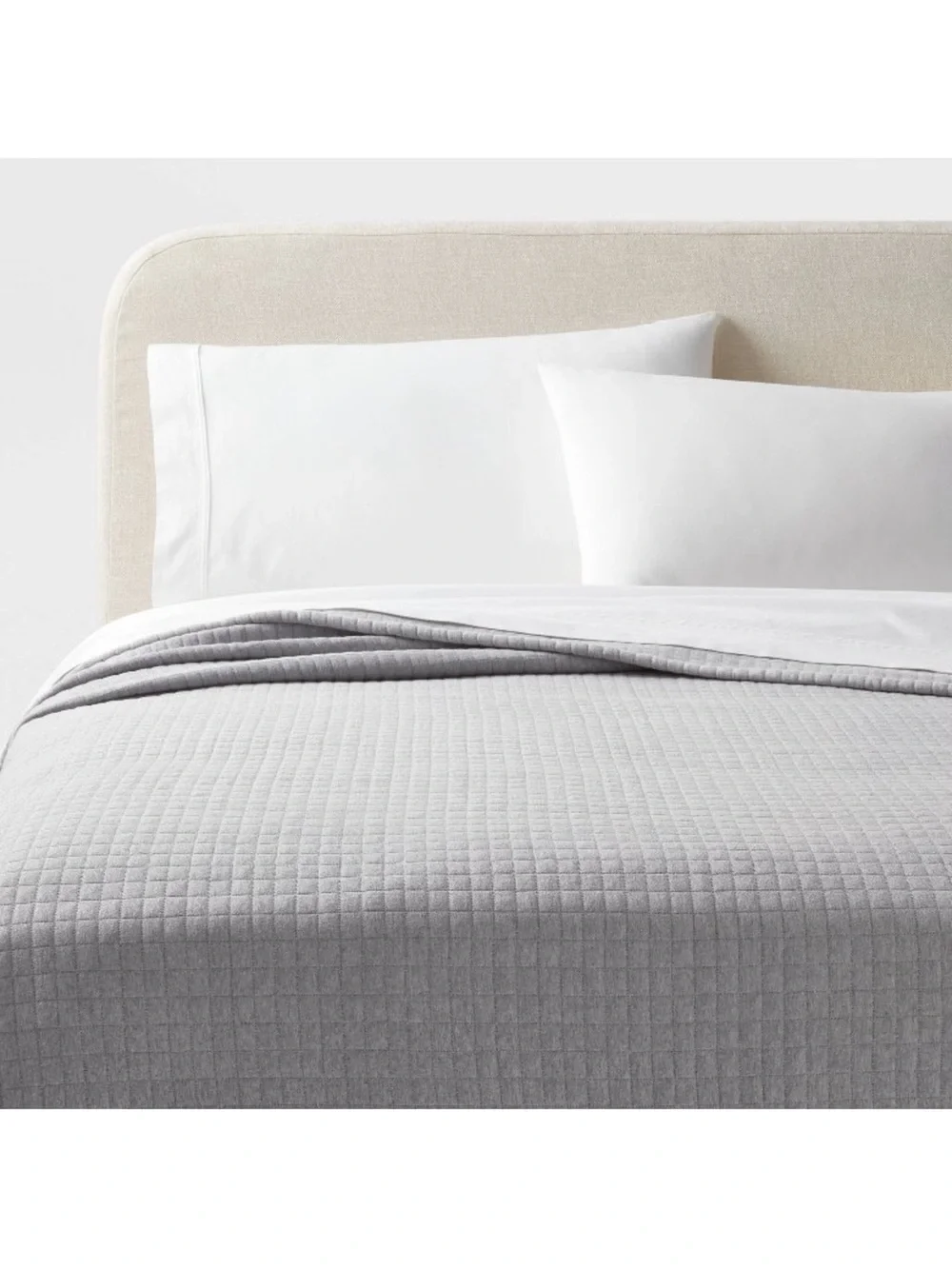 Threshold Jersey Quilt Heather Gray •Full/Queen•